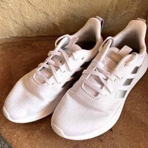 White Cloudform Adidas and Silver Women’s Size 8 1/2